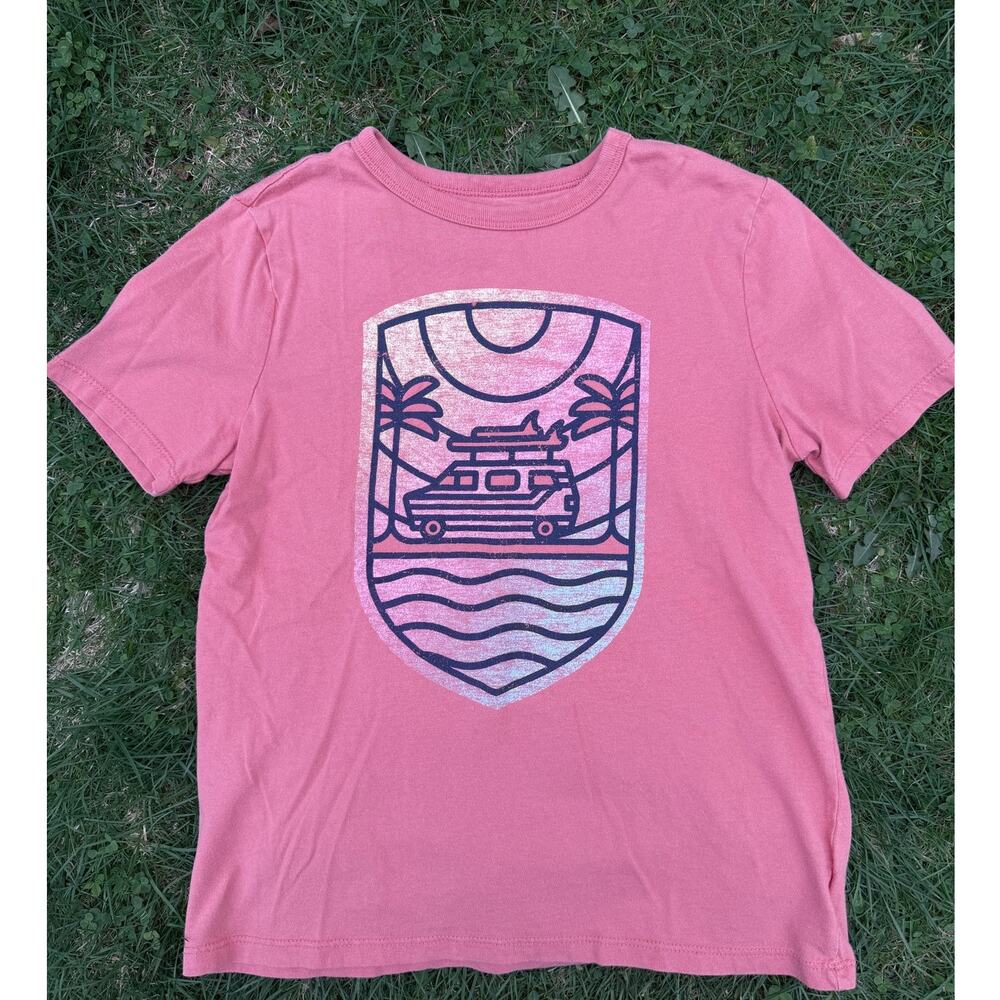 GAP Kids Graphic Tee Size M 8-9 Coral Surf Van Shirt Organic Cotton– Sz. M (8-9)